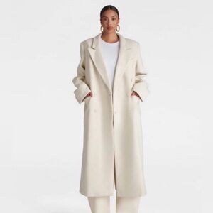 KBB by KAHLANA Women's 'The Maxi Coat' - Cream Size XS NWT